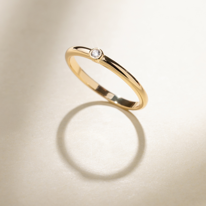 CZ Poppy Solitaire Stacking Ring | Final Sale