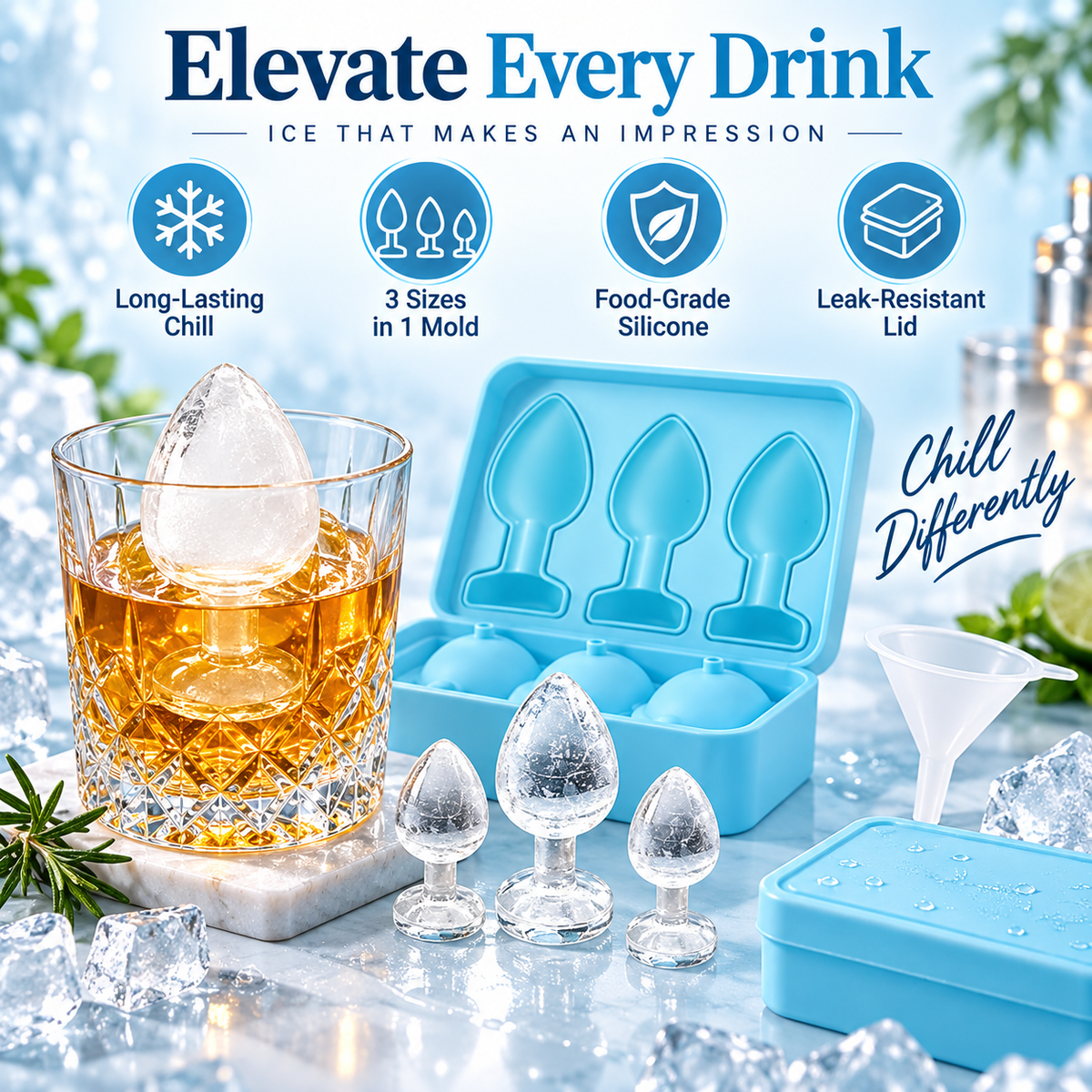 🔥 Summer Sale – Funny Prank Ice Cube Mold – Fun Silicone Tray for Drinks & Parties