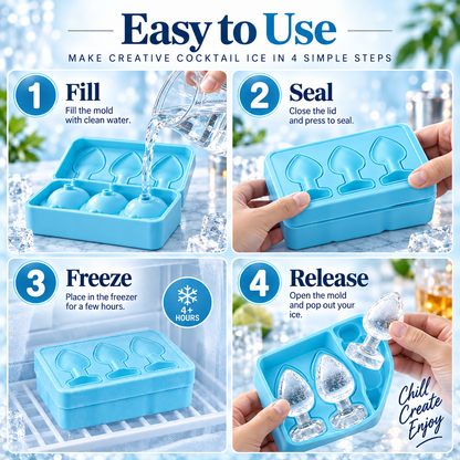 🔥 Summer Sale – Funny Prank Ice Cube Mold – Fun Silicone Tray for Drinks & Parties