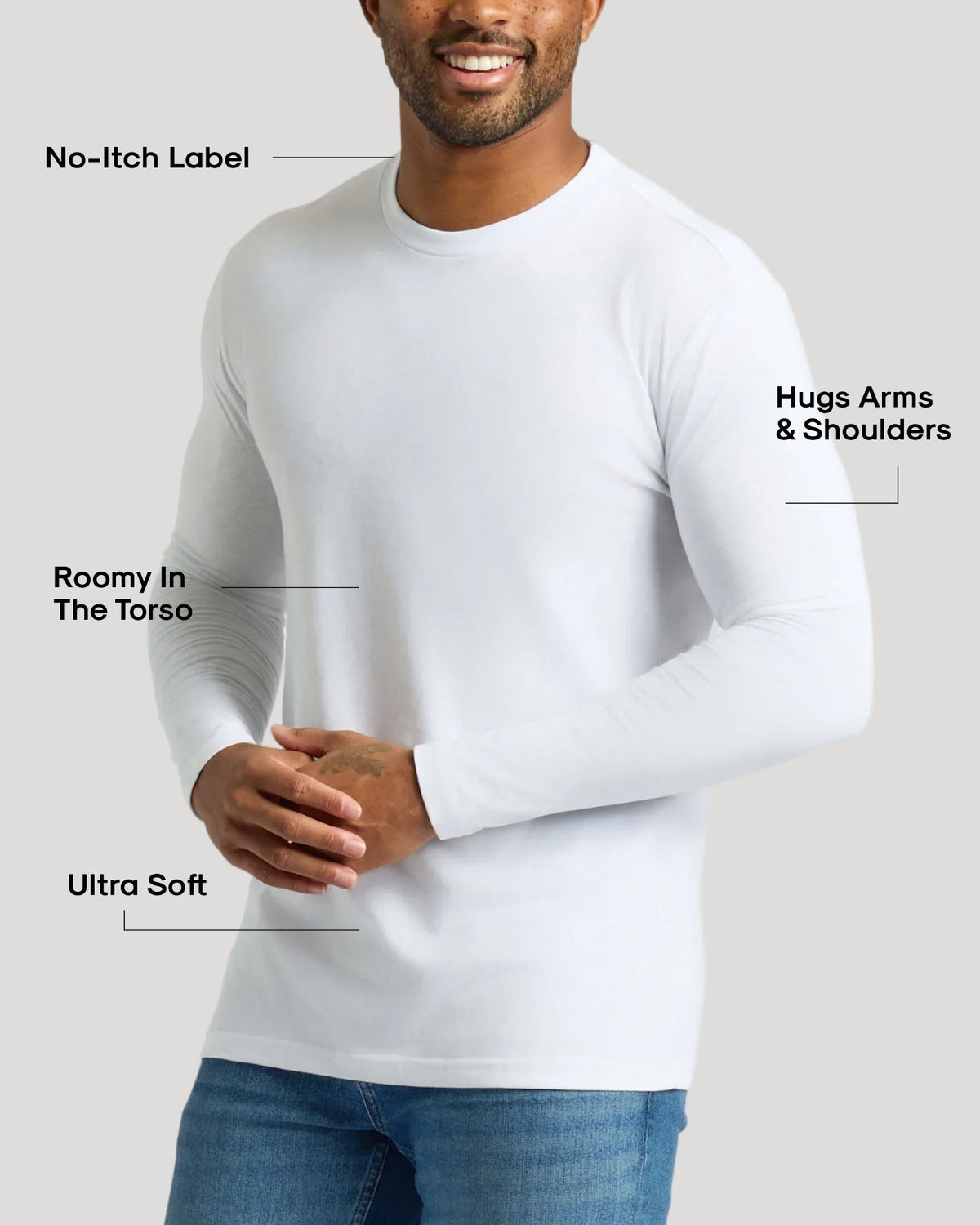 Core Long Sleeve Crew Neck T-Shirt 3-Pack