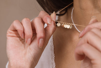 Evie Charm Stacker Disc Necklace