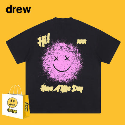 Drew T-shirts Short-Sleeved Clothes T-shirt Anime Smiley